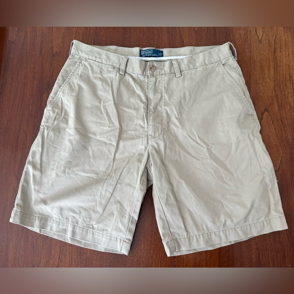 Polo Ralph Lauren Khaki shorts size 36 100% Cotton good condition